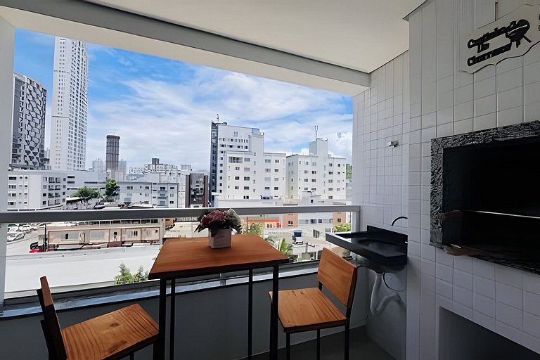 1 Quarto com Sacada & Vista para Cristo Luz - Decorado e com